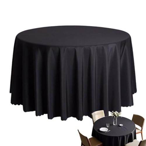 Stofftischdecken rund, Tischdecken für runde Tische - 63-Zoll-Polyester-Tischwäsche mit Fester Farbe - Buffet Tabletop Dekoration, Restaurant Bankett Tischdecke für das Empfang Bankettbuffet von Opvonxeh