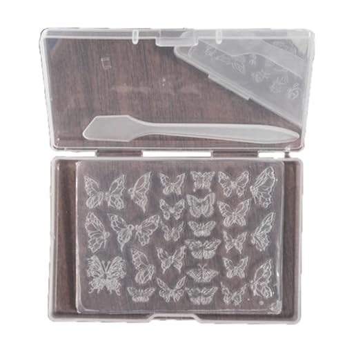 OralGos Dünne Silikon-Nagelkunst-Form, transparent, Stempelplatte, Nägel, Schablonen, Maniküre, Werkzeug für Maniküristen von OralGos