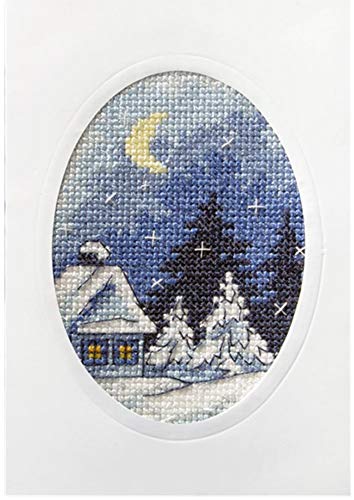 Orchidea Cross-Stitch Kit - Winter Szene - Baumwolle - Traditional - Unisex - Szenerie - 10,2 x 15,2 cm von Orchidea