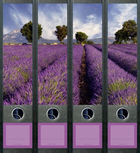 Ordnerrücken breit 4er Set Ordner Provence Lavendel Aufkleber Etiketten Deko 444 von Ordnerrücken breit