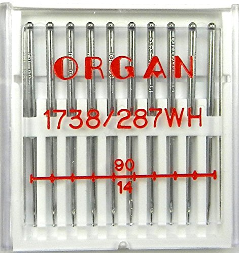 Organ 10 System 1738/287 WH Rundkolben Nähmaschinen Industrie Nadeln Stärke 90/14 von Organ