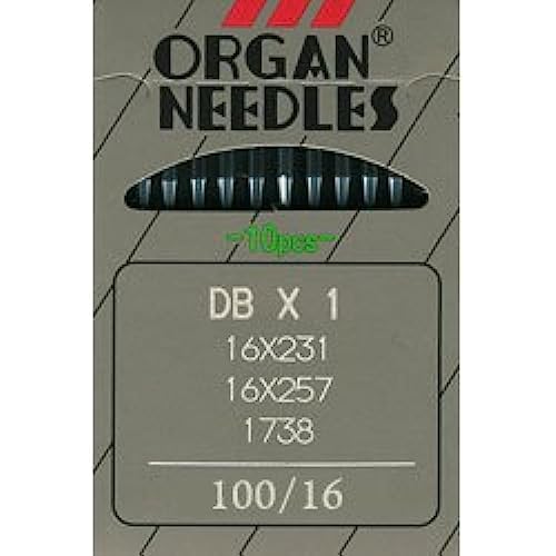 Organ DB X 1 Industrielle Nadeln 16 x 257 Größe 100/16 (10PK) von Organ