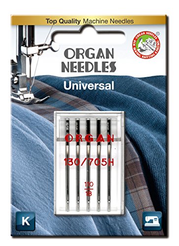 Organ Needles 5105110BL Maschinennadeln, Silber, 110/18 Größe, 5 von Organ