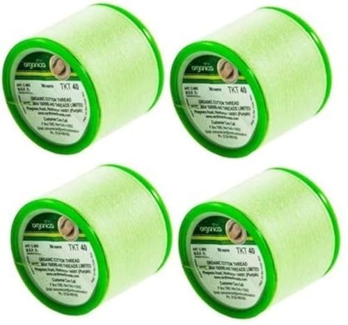 4 x 300 m Organica Organic Cotton Eyebrow Threading Thread von VARDHMAN