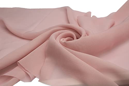 Chiffon glatt, luftiger Stoff, Schleier 50 x 150 cm (Helles schmutziges Rosa) von Orient Fashion