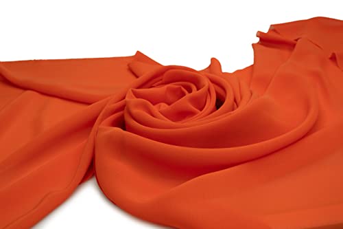 Chiffon glatt, luftiger Stoff, Schleier 50 x 150 cm (Intensives Orange) von Orient Fashion