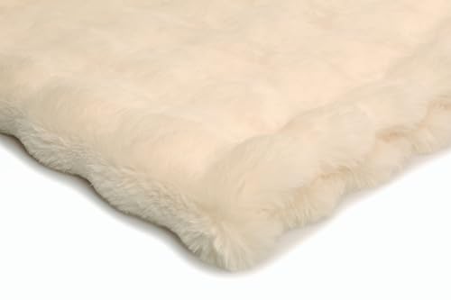 Kunstfell Bubble, Kaninchenfell, einseitig, meterwaren Textilien, 50 x 180 cm (Creme) von Orient Fashion