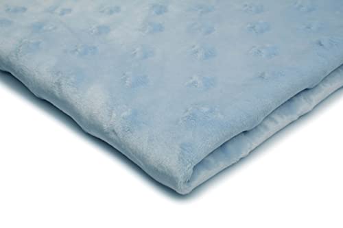 Minkee flauschiger Plüschstoff mit geprägten Sternen 50x155 cm (Hellblau) von Orient Fashion