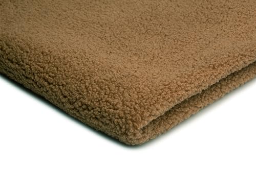 Minky Lamm Boucle, Sherpa, Kunstfell, CURL Fleece, 50 x 160 cm (Toffee) von Orient Fashion