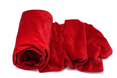 Minkee Strickstoff glattes Muster 50x160 cm (Rot) von Orient Fashion