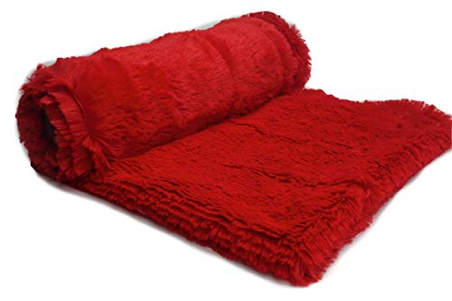 Orient Fashion Langhaariges Kunstfell, Zottelig, Shaggy (18 mm) 50x160 cm (Rot) von Orient Fashion