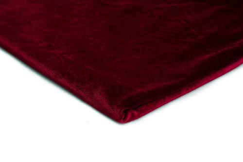 Pannesamt Stoff, Samt, Velours, Velourstoff 50x150 cm (Bordeauxrot) von Orient Fashion