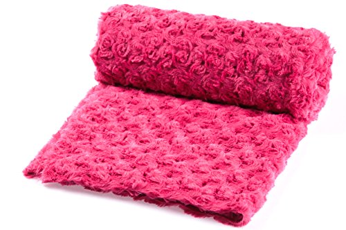 Plüsch Minky Rose Strudel Stoff, Kunstfell 50x160 cm (Fuchsie) von Orient Fashion