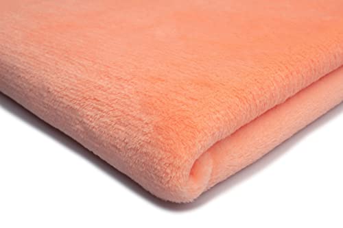 Plüsch-Strickstoff Glatt Zweiseitig, Teddy, 50x160 cm (Papaya) von Orient Fashion