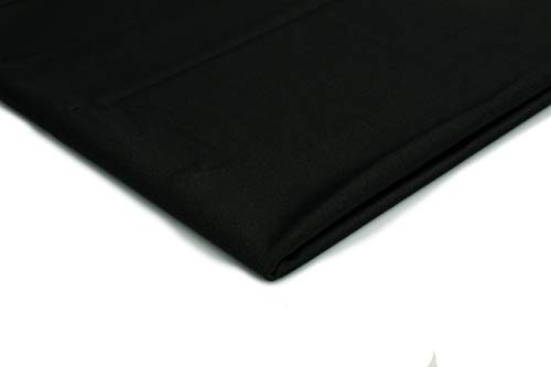 Sehr elastischer Sport-Strickstoff, Gestrickte elastische Sport, zweiseitige dehnbare, 50 x 150 cm (Schwarz) von Orient Fashion