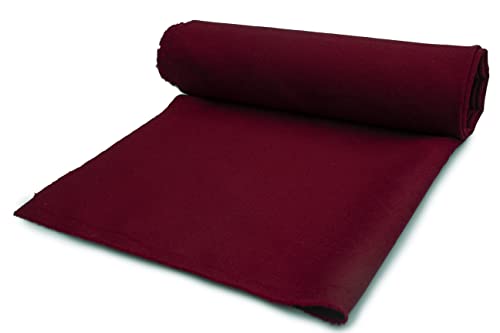 Stoffe Panama, Mara Allround Stoff, Blickdicht, Tischdecken Dekostoff, 50 x 150 cm (Bordeauxrot) von Orient Fashion