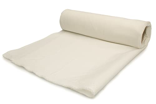 Stoffe Panama, Mara Allround Stoff, Blickdicht, Tischdecken Dekostoff, 50 x 150 cm (Creme) von Orient Fashion