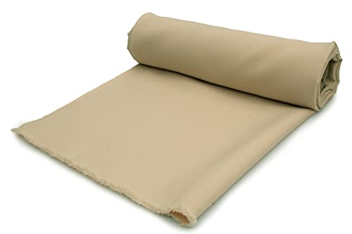 Stoffe Panama, Mara Allround Stoff, Blickdicht, Tischdecken Dekostoff, 50 x 150 cm (Hell beige) von Orient Fashion