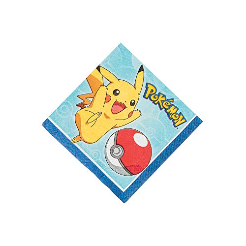 Pokemon Pikachu Getränke-Servietten, mehrfarbig, 16 Stück. von Oriental Trading