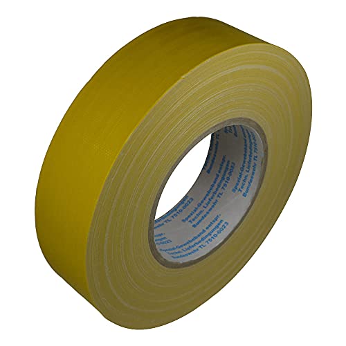 ORIGINAL BUNDESWEHR PANZERBAND NEU BW PANZERTAPE GAFFA KLEBEBAND GEWEBEBAND, Farbe:Schwefelgelb, Länge:50m, Breite:38mm von Original Bundeswehr