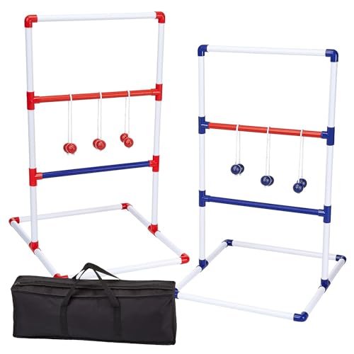 Ladder Toss® | Geschicklichkeits Spiel für Kinder & Erwachsene | 2 Leitern + 12 Bolas + 1 Schutzhülle | Wurfspiele | Outdoor Outdoor Game Outdoor Spielzeug | Golf Bälle | OriginalCorner® von Original Cup