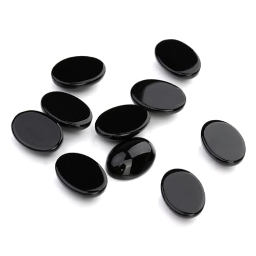 5/10 Stück Naturstein Cabochon Perlen Lose Cameo Perlen mit flachem Rücken ovaler Achat Tigerauge für Schmuck Schwarzer Achat 13x18mm 5 Stück 5/10 Stück Naturstein Cabochon Perlen Lose Cameo Perlen mit flachem Rücken ovaler Achat Tigerauge für Schmuck Schwarzer Achat 13x18mm 5 Stück von Ornrjfll