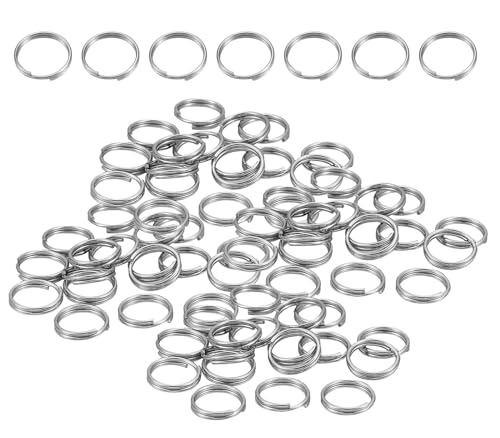 100 Stk Schlüsselringe Klein,Schlüsselring Ø 9mm,Flache Schlüsselanhänger Ring,Spaltring mit Innendurchmesser für Schlüssel Organisation/Reparatur,DIY Schmuckherstellung von Orrdiffi