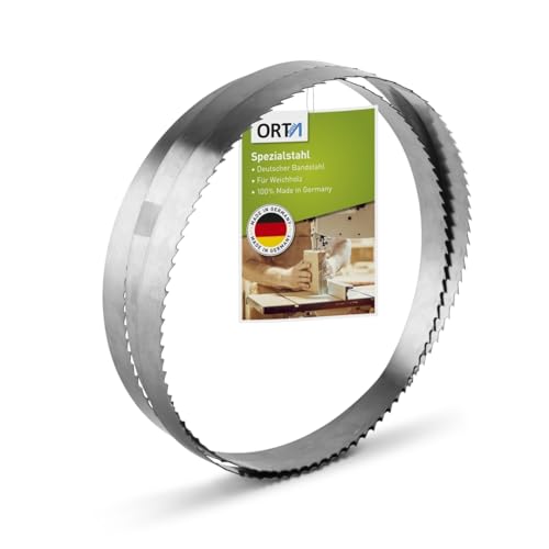 Orta Spezialstahl Sägeblatt - 3380 x 6 x 0,60 x 4 mm – Bandsäge/Bandsägeblatt ideal für die Bearbeitung von Weichholzarten von Orta