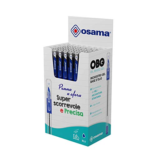 Osama – Schwarze Gelschreiber mit OBG-Tine, 10-teiliges Set, supergleitender und präziser Gelschreiber mit Kappe, Kugelschreiber 1 mm für Schule, Büro und Uni, Gelstifte-Set ideal für Schreibbedarf von OSAMA