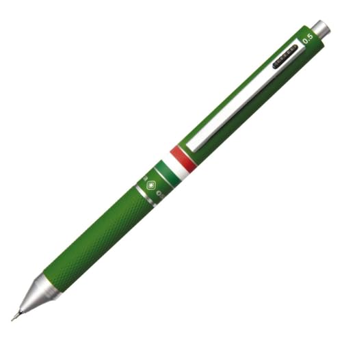 OSAMA Quadra – Kugelschreiber mit Minenhalter, 0,8 mm Spitze + 0,5 mm Mine, Ideal für Schul- und Schreibbedarf, Büro und Universität – Farbiger Kugelschreiber mit Tinte in Schwarz, Blau, Rot – Grün von OSAMA