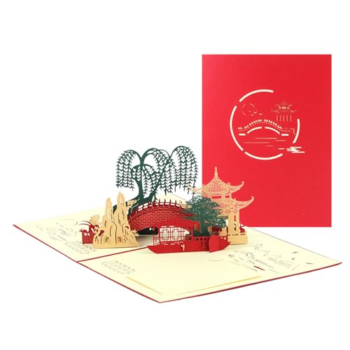 Einzigartige transformative 3D-Papierskulptur, Weihnachtsgrußkarte für Winterferien, Neujahr, festliche Schreibtisch-Dekoration von Osdhezcn