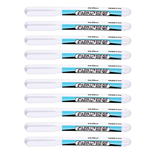 Oshhni 10 Stücke Weiß 20mm Tiefes Loch Langer Kopf Marker Stift Multifunktionale von Oshhni