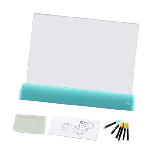 Oshhni Acryl Memo Tablet, Zeichenbrett mit LED, Fluoreszierend für Kinder, Blau von Oshhni