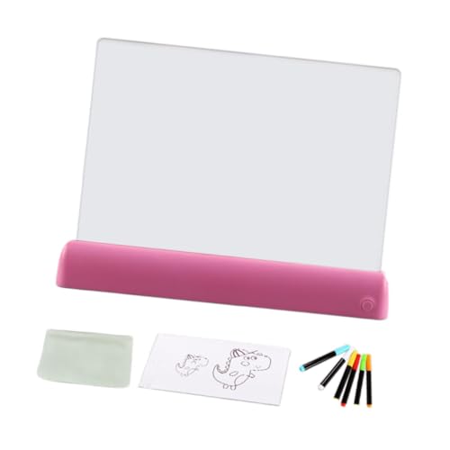 Oshhni Acryl Memo Tablet, Zeichenbrett mit LED, Fluoreszierend für Kinder, Rosa von Oshhni