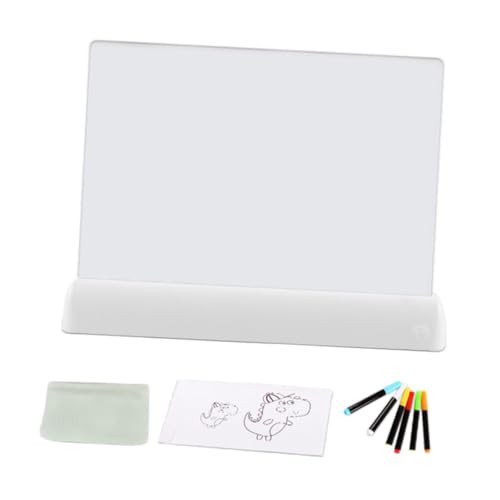 Oshhni Acryl Memo Tablet, Zeichenbrett mit LED, Fluoreszierend für Kinder, Weiß von Oshhni