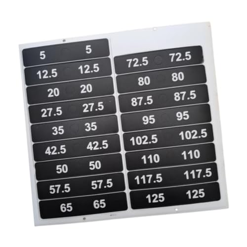 Oshhni Gewicht Stack Labels Gewicht Tags 5 kg bis 125 kg Zahlenaufkleber Gewicht Aufkleber für Krafttraining Fitnessstudio Workout Accessoires von Oshhni