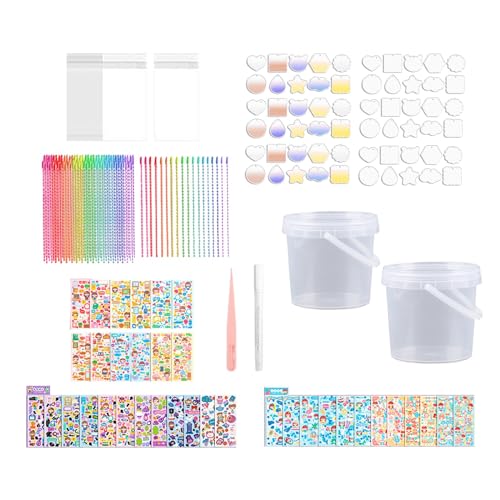 Oshhni GOO Kartenaufkleber, DIY-Set, DIY-Bastelset, Aktivitäten, Kinder, Schutztaschen, Deko-Set, buntes Guka-Herstellungsset, Menge 280 von Oshhni