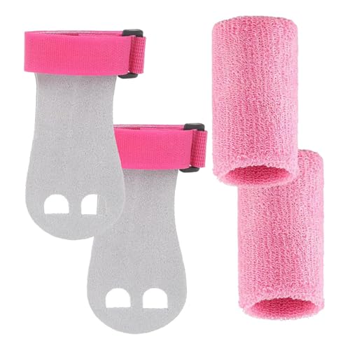 Oshhni Kids Gymnastics Grips Armband Sets, Gymnastik Handgriffe, Schutzausrüstung Gymnastic Bar Grips für Bewegung Pull Up, S, Rosa von Oshhni