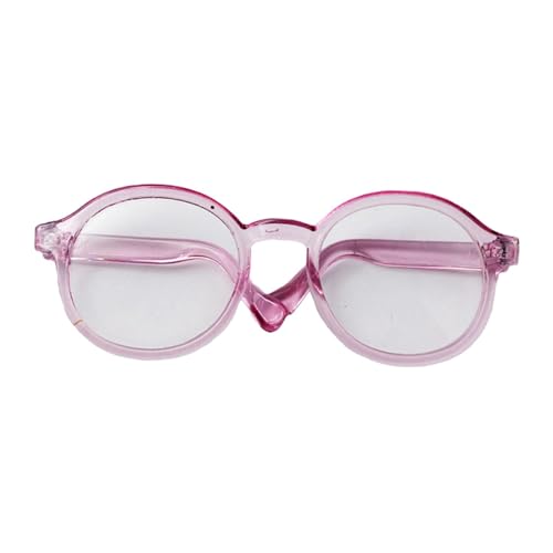 Oshhni Mini-Puppenbrille, Puppenkostüm-Brille, winzige Brille, Spielzeug-Zubehör für 17 cm große Puppen, Rosa von Oshhni