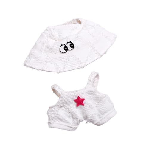 Oshhni Mini-Puppenkleidung, Kleidungsset, Zubehör, Kleidung, Kostüm, Anzug, Hosen, Set für 15 cm große Puppen, Weiß von Oshhni