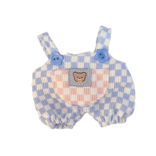 Oshhni Modische Puppenhose für Kleine Puppen, Handgefertigte Kleidung, Accessoires, Blauer Knopf von Oshhni