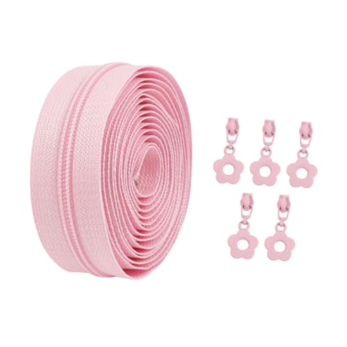 Oshhni Nylon-Spulenreißverschlüsse, Nähreißverschlüsse, mit 5 Ersatzschiebern, Reißverschlusskette für Damen und Herren, Rosa Oshhni Nylon-Spulenreißverschlüsse, Nähreißverschlüsse, mit 5 Ersatzschiebern, Reißverschlusskette für Damen und Herren, Rosa von Oshhni