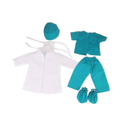 Oshhni Puppenkleidung 18-Zoll-Puppenkleidung 18icn Kostüme Kleidung Puppenzubehör Outfits Doll Outfit Puppen schrubben für 5-7 8-10, Blaugrün von Oshhni