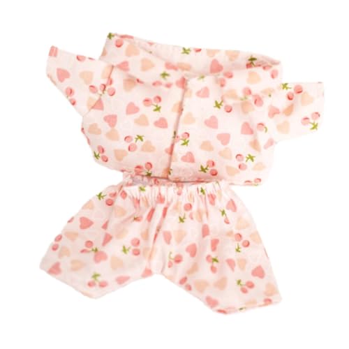 Oshhni Puppenkleidung Anzug Puppe verkleiden Kleidung Mädchen Geschenk Puppe Outfit Puppe Kostüme Kinder, Rosa Erdbeere von Oshhni