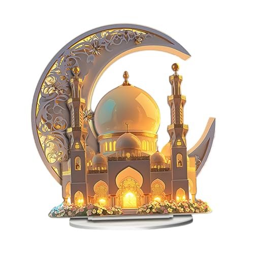 Oshhni Ramadan Decor Tabletop Decor Partei Liefert Desktop Ornament Tisch Zeichen für Innen von Oshhni