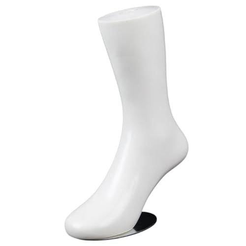 Oshhni Socken-Mannequin-Fußdisplay für Kinder, Socken-Displaymodell, menschliches Fußmodell für Zuhause, für Strümpfe, Einzelhandelsgeschäfte, Strumpfwaren, , White H 21cm von Oshhni