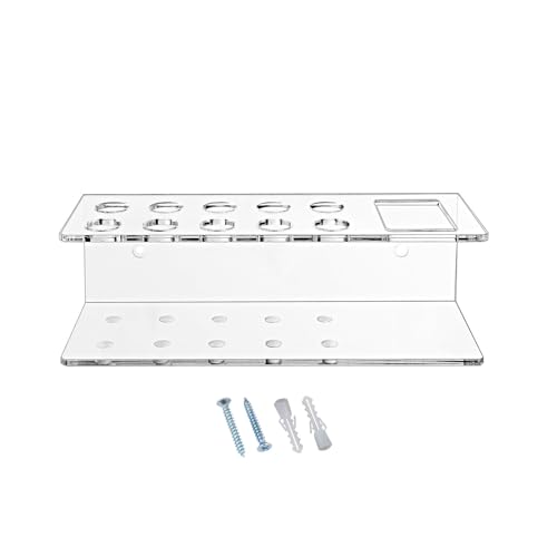 Oshhni Trocken abwischbarer Markerhalter, Radiergummi-Aufbewahrungsregal, 10 Marker-Slots und Radiergummi-Halter, Whiteboard-Marker-Rack für Klassenzimmer, KLAR von Oshhni