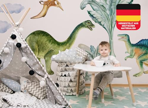 Osomhome Dino Wandtattoo Dinosaurier (230x160cm) | Wandtattoo Kinderzimmer Mädchen & Junge | Wandsticker Dinosaurier | Dino Deco Kinderzimmer Babyzimmer | Wandsticker & Wanddeko | Wall Stickers os3305 von Osomhome