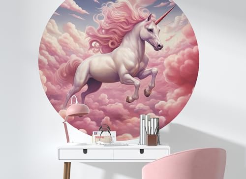 Osomhome - Wandtattoo Kinderzimmer Mädchen - Wandtattoo Einhorn [100x100cm] | Kinderzimmer & Babyzimmer Deko | Wandsticker Kinderzimmer Mädchen, Wandtattoo Mädchenzimmer | os9464 von Osomhome