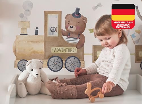 Osomhome Wandtattoo Kinderzimmer Mädchen & Junge: Tierzug (100x60cm) | Kinderzimmer & Babyzimmer Deko | Wandsticker & Wanddeko Kinderzimmer | Wandaufkleber Kinderzimmer Wall Stickers os7784 von Osomhome